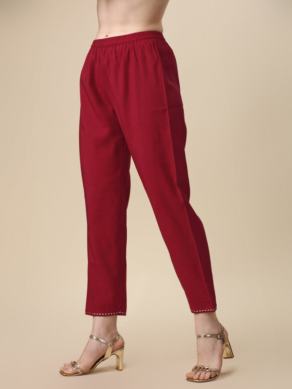 Embroidered Kurta With Pant And Printed Dupatta Set, Multicolor - Hiral Fashion | Grocsy
