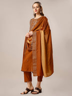 Hand Embroidered Kurta With Pant And Dupatta Set, Multicolor - Hiral Fashion | Grocsy