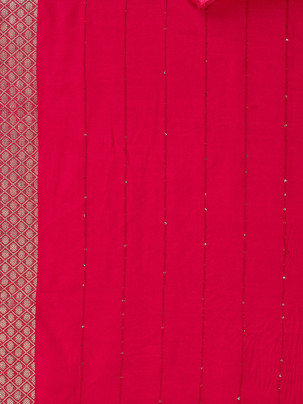 Chanderi Hot Pink Kurta With Pant And Dupatta Set, Multicolor - Hiral Fashion | Grocsy