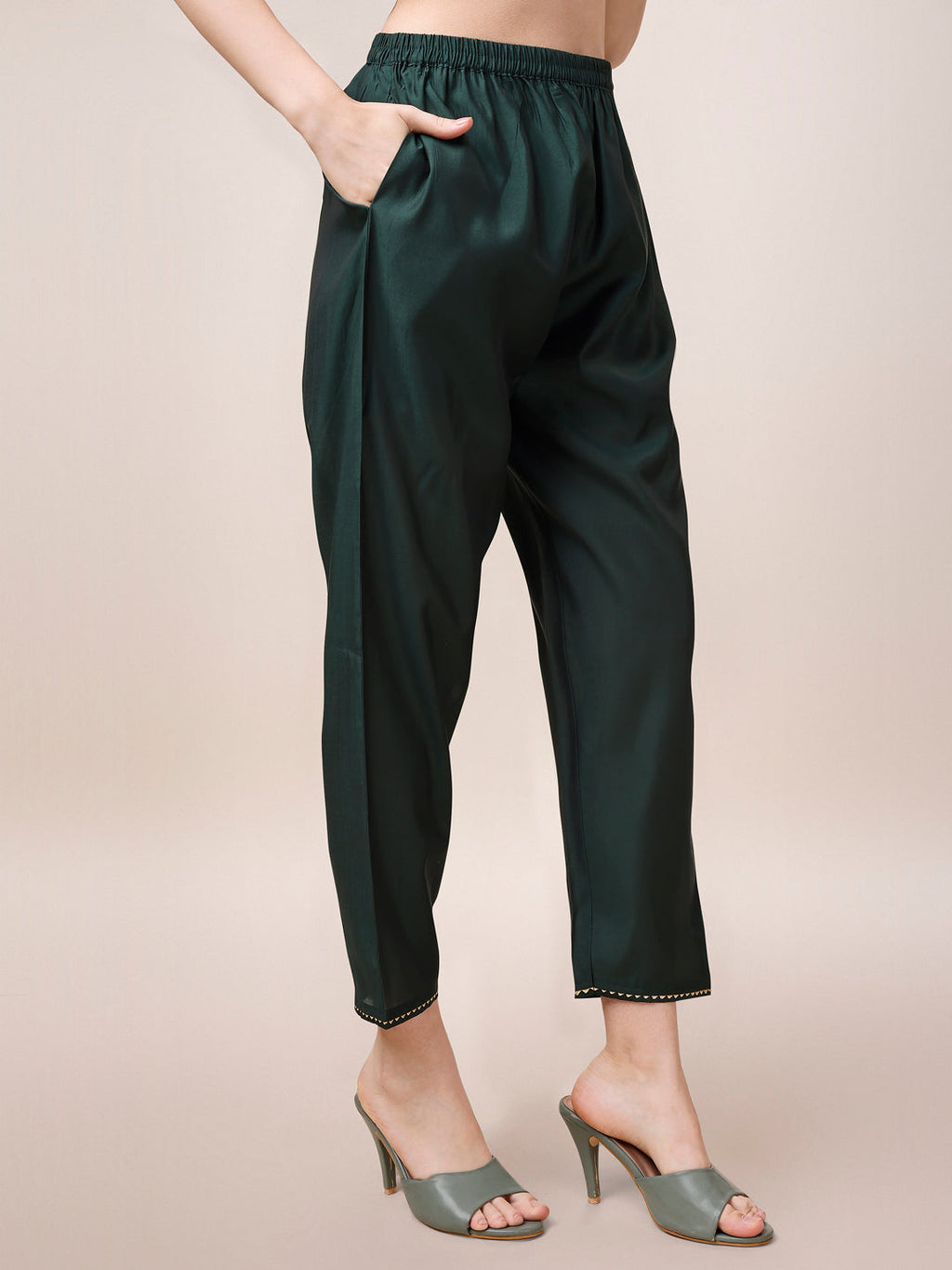 Embroidered Kurta With Pant And Dupatta Set, Multicolor - Hiral Fashion | Grocsy