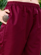 Hand Embroidered Kurta With Pant And Dupatta Set Premium, Multicolor - Hiral Fashion | Grocsy
