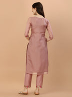 Embroidered Pakistani Kurta With Pant & Dupatta Set, Multicolor - Hiral Fashion | Grocsy