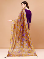 Embroidered Kurta With Pant & Printed Organza Dupatta Premium, Multicolor - Hiral Fashion | Grocsy