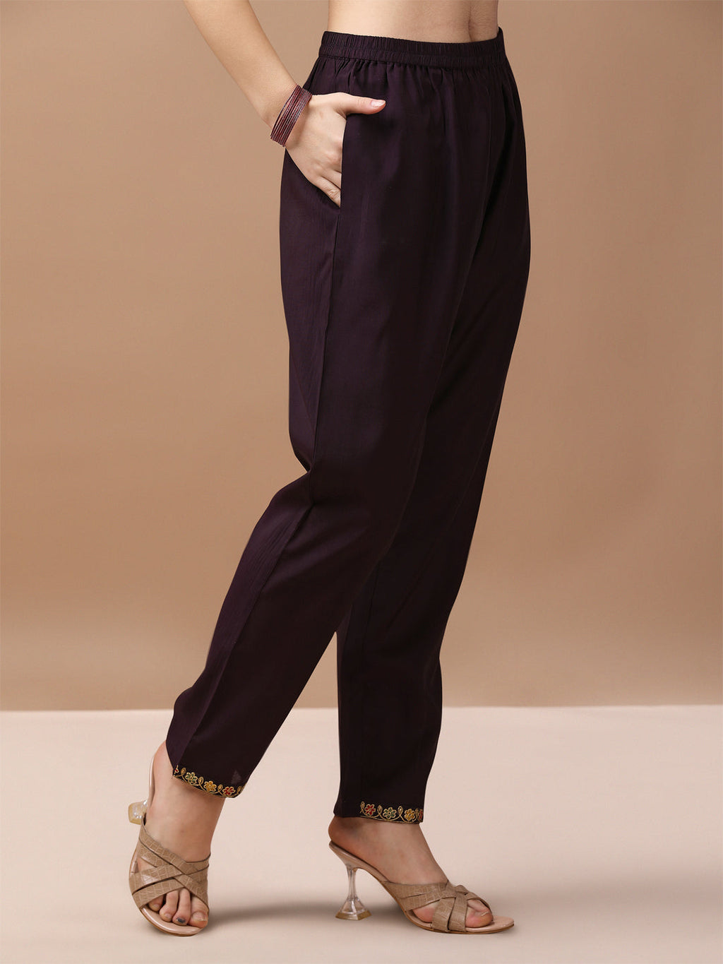 Alia Cut Hand Embroidered Kurta With Pant & Dupatta Premium, Multicolor - Hiral Fashion | Grocsy
