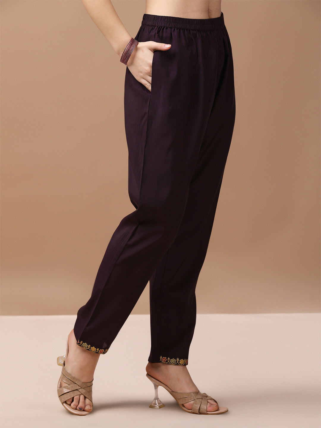 Alia Cut Hand Embroidered Kurta With Pant & Dupatta Premium, Multicolor - Hiral Fashion | Grocsy