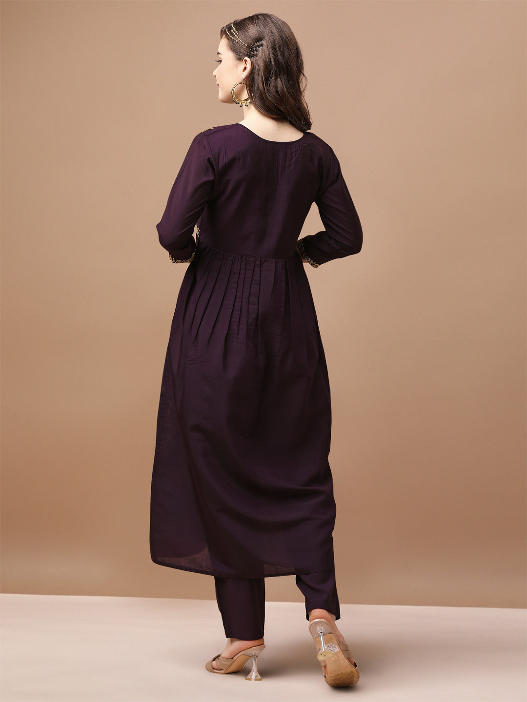 Alia Cut Hand Embroidered Kurta With Pant & Dupatta Premium, Multicolor - Hiral Fashion | Grocsy