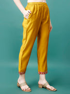 Embroidered Kurta With Pant & Banarasi Jacquard Dupatta Premium, Multicolor - Hiral Fashion | Grocsy