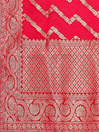 Hand Embroidered Rani Kurta With Pant & Banarasi Jacquard Dupatta Premium, Multicolor - Hiral Fashion | Grocsy