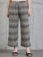 Hand Embroidered & Printed Kurta With Palazzo Pants, Black - Hiral Fashion | Grocsy