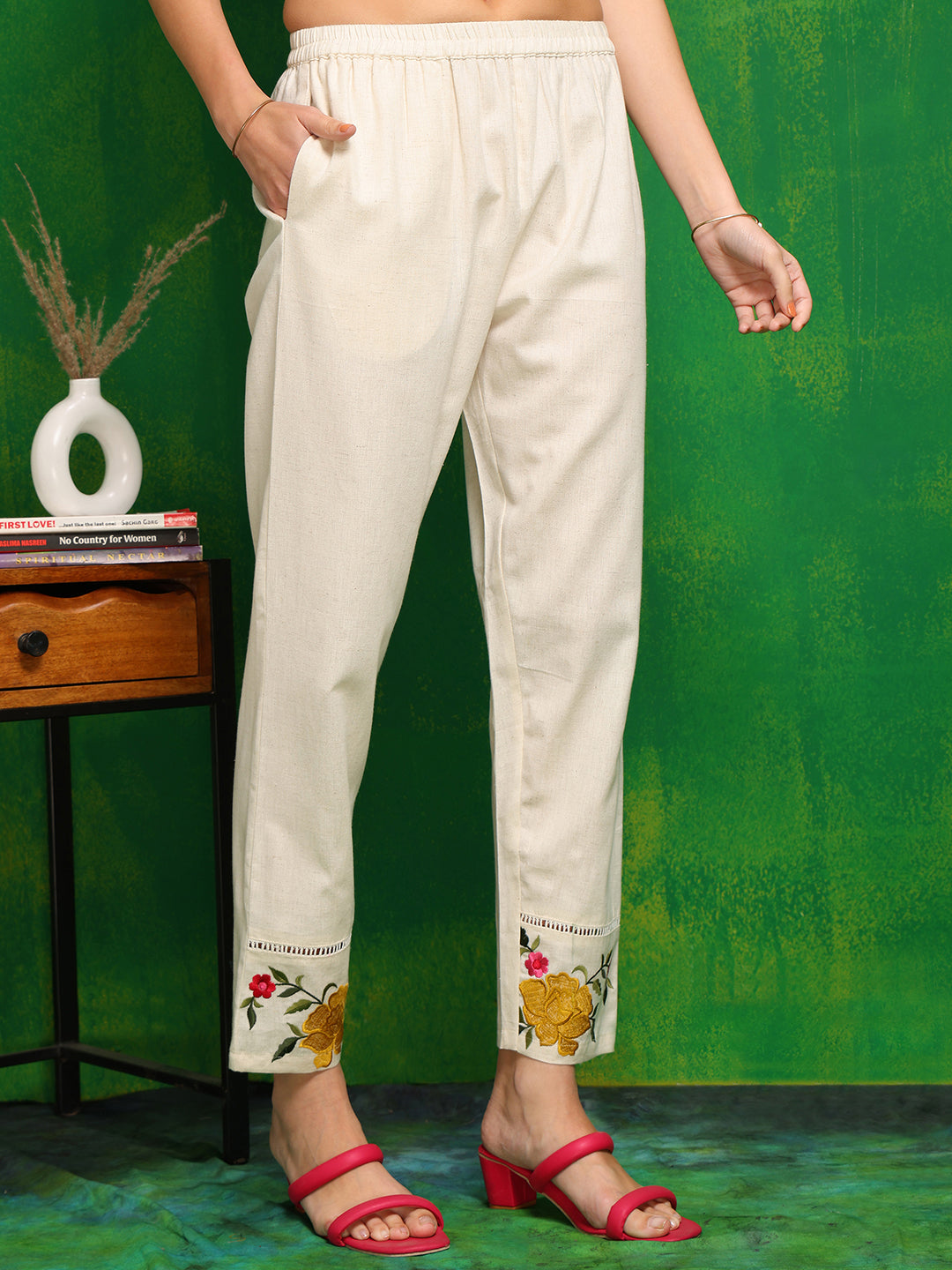 Versatile Embroidered Co Ords, Beige - Hiral Fashion | Grocsy
