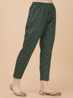 Berrylicious Womens Cotton Green Kurta With Pant And Dupatta Set., Multicolor - Hiral Fashion | Grocsy