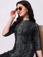Shibori Printed Casual Wear Kurta, Multicolor - Hiral Fashion | Grocsy