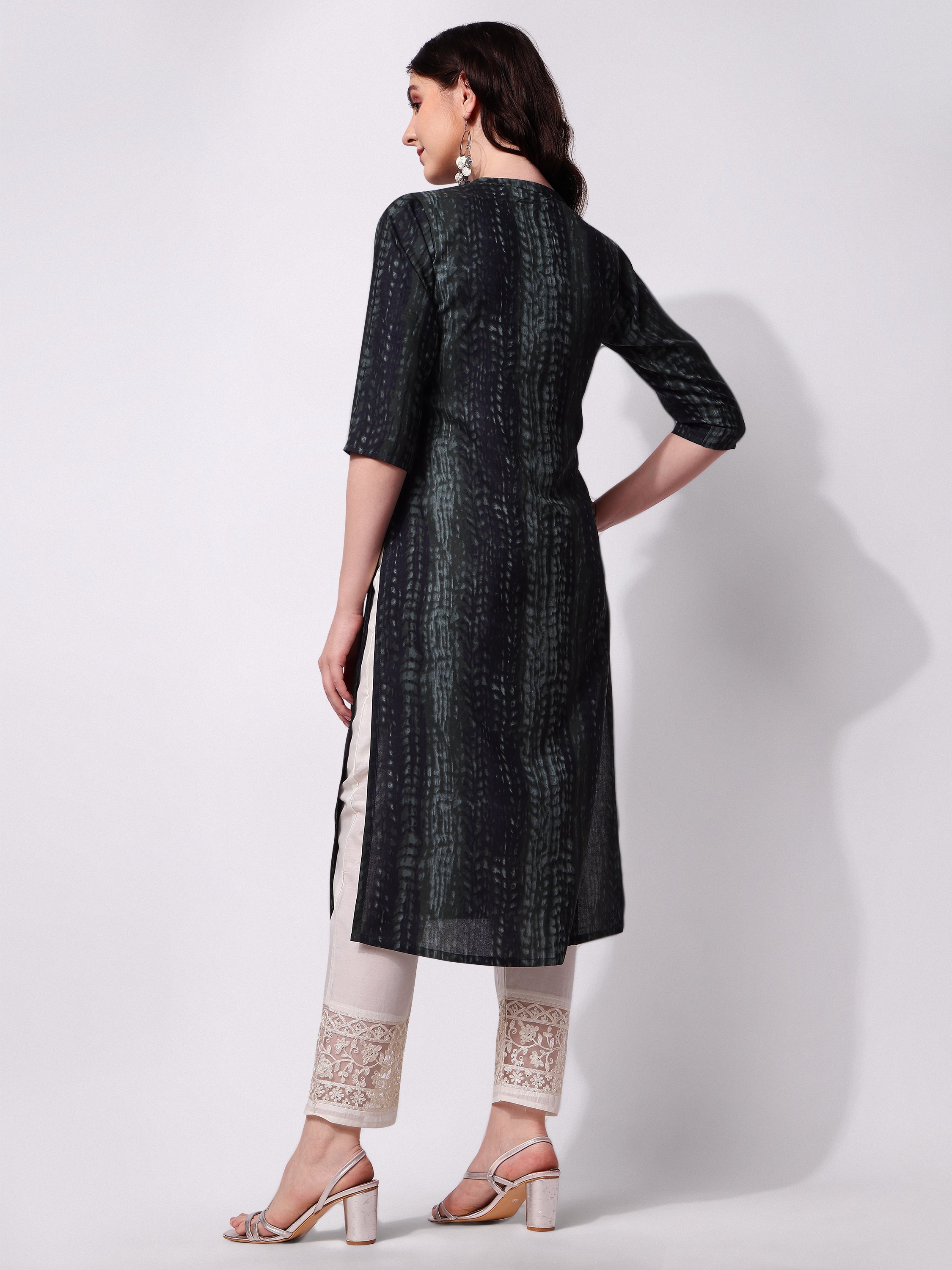 Shibori Printed Casual Wear Kurta, Multicolor - Hiral Fashion | Grocsy