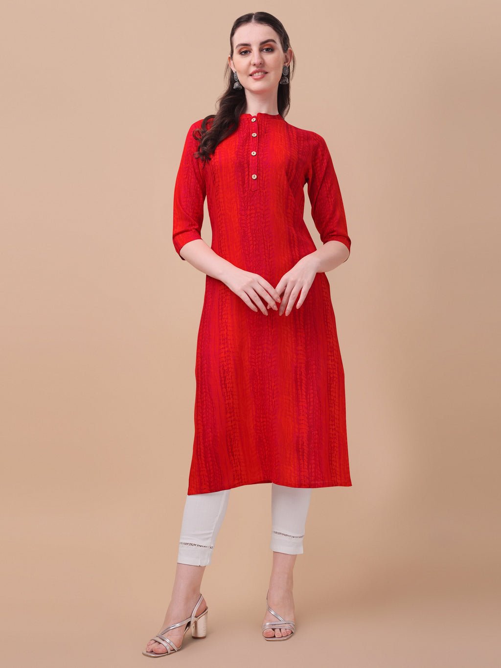 Shibori Printed Front Buttoned Kurta, Multicolor - Hiral Fashion | Grocsy