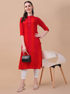 Shibori Printed Front Buttoned Kurta, Multicolor - Hiral Fashion | Grocsy
