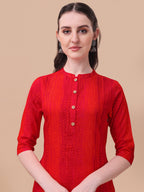 Shibori Printed Front Buttoned Kurta, Multicolor - Hiral Fashion | Grocsy