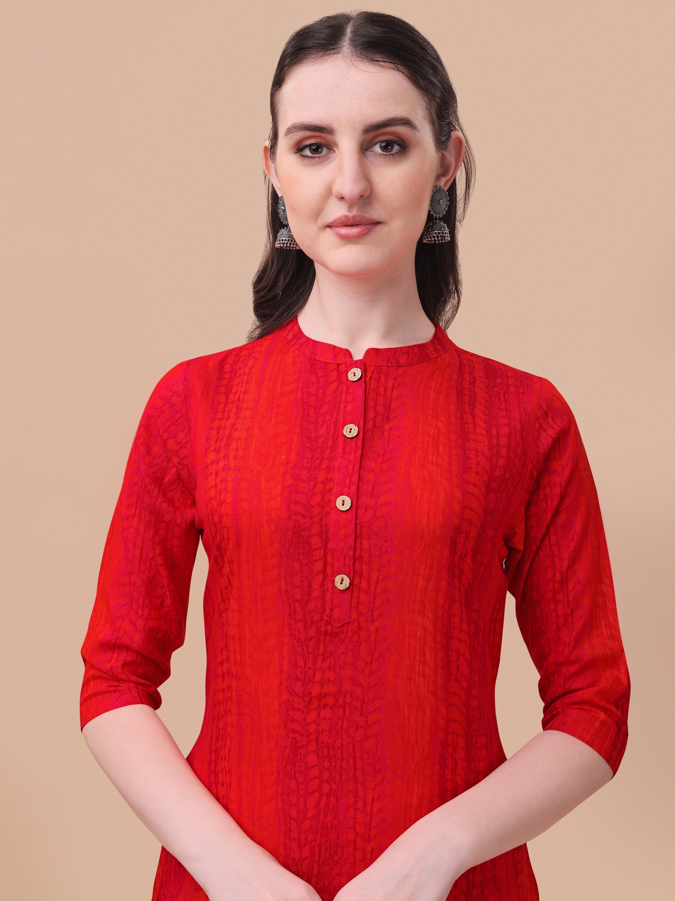 Shibori Printed Front Buttoned Kurta, Multicolor - Hiral Fashion | Grocsy