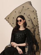 Mirror Embroidered Premium Kurta With Pant And Dupatta, Multicolor - Hiral Fashion | Grocsy