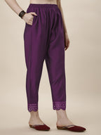 Mirror Embroidered Kurta With Pant And Dupatta Set, Multicolor - Hiral Fashion | Grocsy