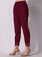 Mirror Embroidered Kurta Pant & Dupatta Set, Multicolor - Hiral Fashion | Grocsy