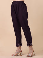 Mirror Embroidered Kurta Pant & Dupatta Set, Multicolor - Hiral Fashion | Grocsy