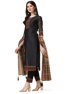 Embroidered And Printed Kurta With And Dupatta Set, Multicolor - Hiral Fashion | Grocsy