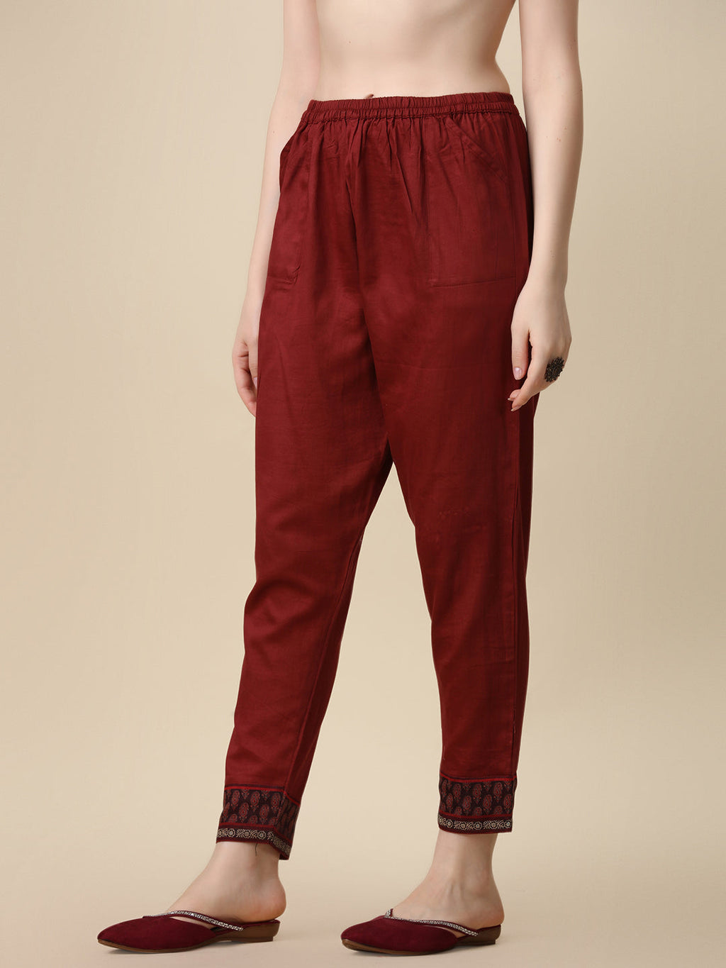 Embroidered Kurta With Pant & Printed Dupatta Set, Multicolor - Hiral Fashion | Grocsy
