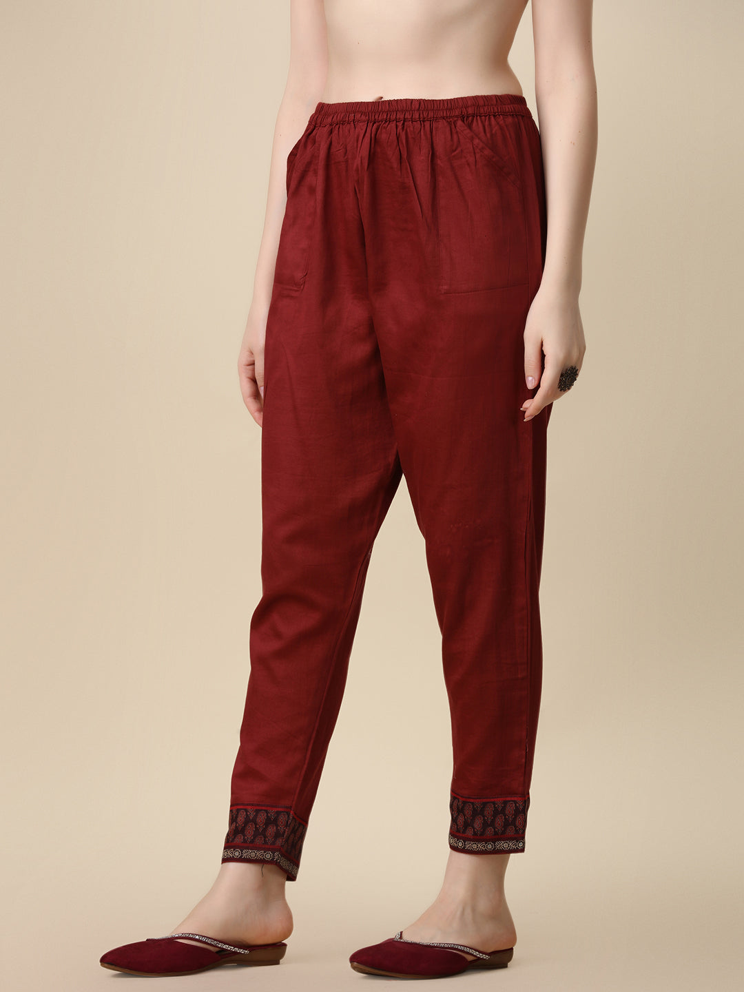 Embroidered Kurta With Pant & Printed Dupatta Set, Multicolor - Hiral Fashion | Grocsy