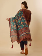 Printed Kurta With Pant And Printed Dupatta Set, Multicolor - Hiral Fashion | Grocsy