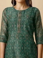 Printed Kurta With Pant And Dupatta Set, Multicolor - Hiral Fashion | Grocsy