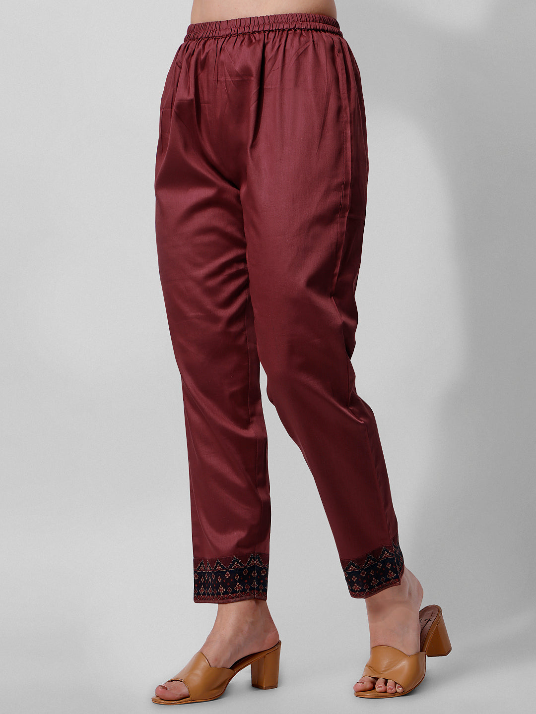Embroidered Kurta With Pant And Printed Dupatta Set, Multicolor - Hiral Fashion | Grocsy