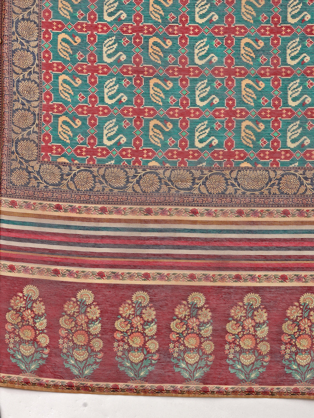 Printed & Hand Embroidered Kurta With Pant And Printed Dupatta Set, Multicolor - Hiral Fashion | Grocsy