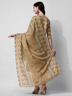 Printed Green Kurta Pant & Dupatta Set, Multicolor - Hiral Fashion | Grocsy