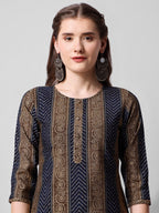 Printed Kurta With Pant And Dupatta Set, Multicolor - Hiral Fashion | Grocsy