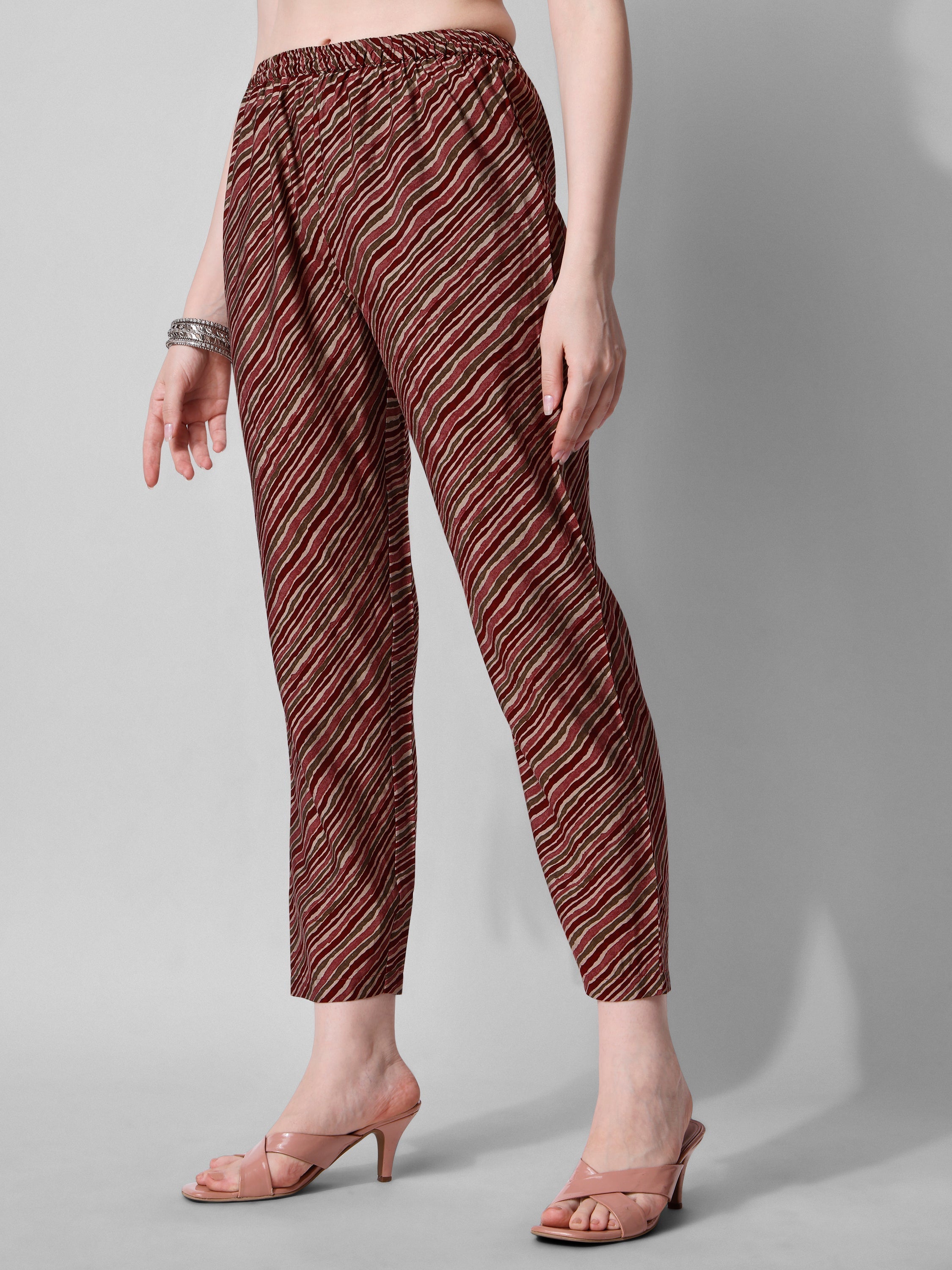Printed Kurta With Pant And Dupatta Set, Multicolor - Hiral Fashion | Grocsy