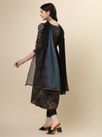 Alia Cut Kurta With Pant And Dupatta, Multicolor - Hiral Fashion | Grocsy