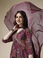 Alia Cut Kurta With Pant And Dupatta, Multicolor - Hiral Fashion | Grocsy