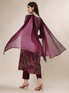 Alia Cut Kurta With Pant And Dupatta, Multicolor - Hiral Fashion | Grocsy