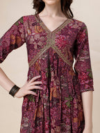 Alia Cut Kurta With Pant And Dupatta, Multicolor - Hiral Fashion | Grocsy