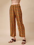 Placement Embroidered Chevron Printed Asymmetric Co-Ords, Multicolor - Hiral Fashion | Grocsy