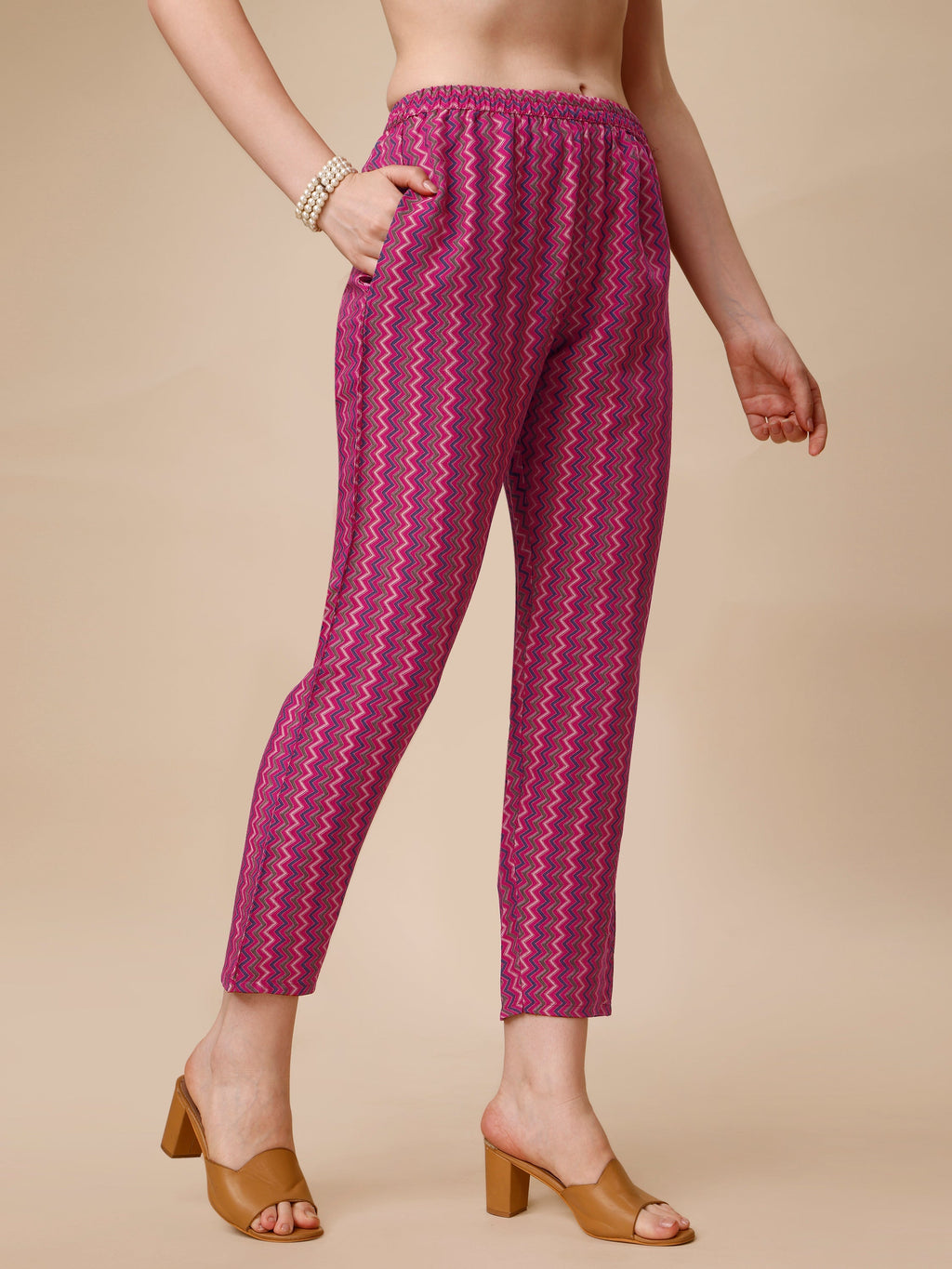 Mirror Embroidered & Printed Kurta With Pant & Dupatta Set, Multicolor - Hiral Fashion | Grocsy