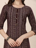 Printed Kurta With Pant And Dupatta Set, Multicolor - Hiral Fashion | Grocsy