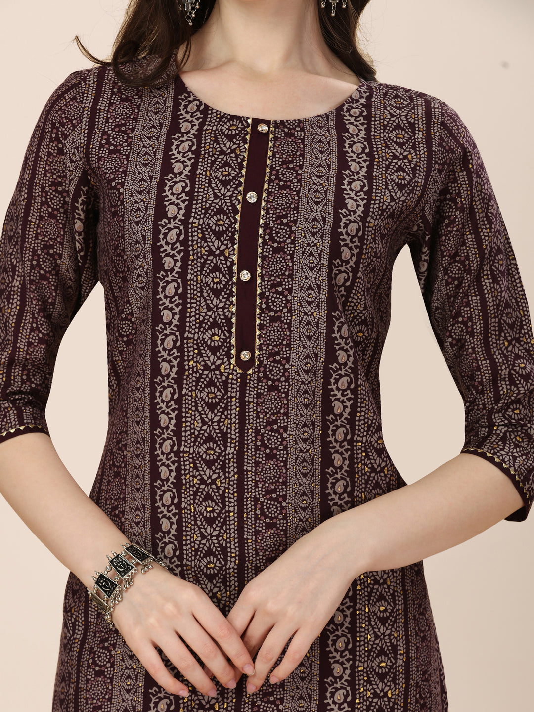 Printed Kurta With Pant And Dupatta Set, Multicolor - Hiral Fashion | Grocsy