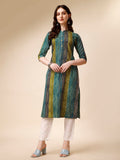 Shibori Printed Front Buttoned Casual Wear Kurta, Multicolor - Hiral Fashion | Grocsy