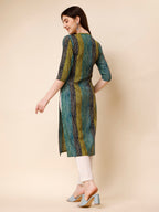 Shibori Printed Front Buttoned Casual Wear Kurta, Multicolor - Hiral Fashion | Grocsy