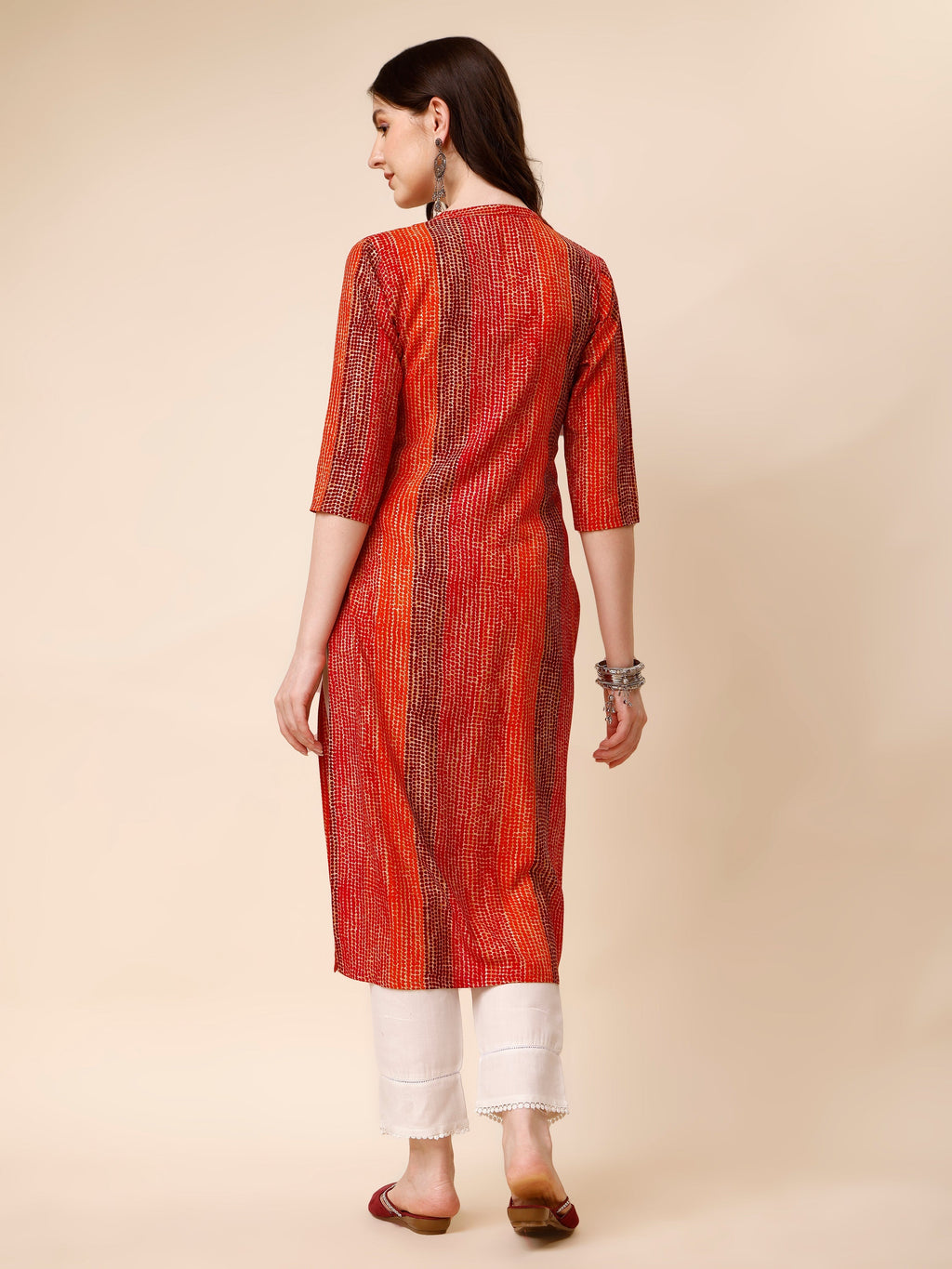 Shibori Printed Front Buttoned Casual Wear Kurta, Multicolor - Hiral Fashion | Grocsy