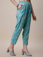 Printed Kurta With Pant And Dupatta Set, Multicolor - Hiral Fashion | Grocsy