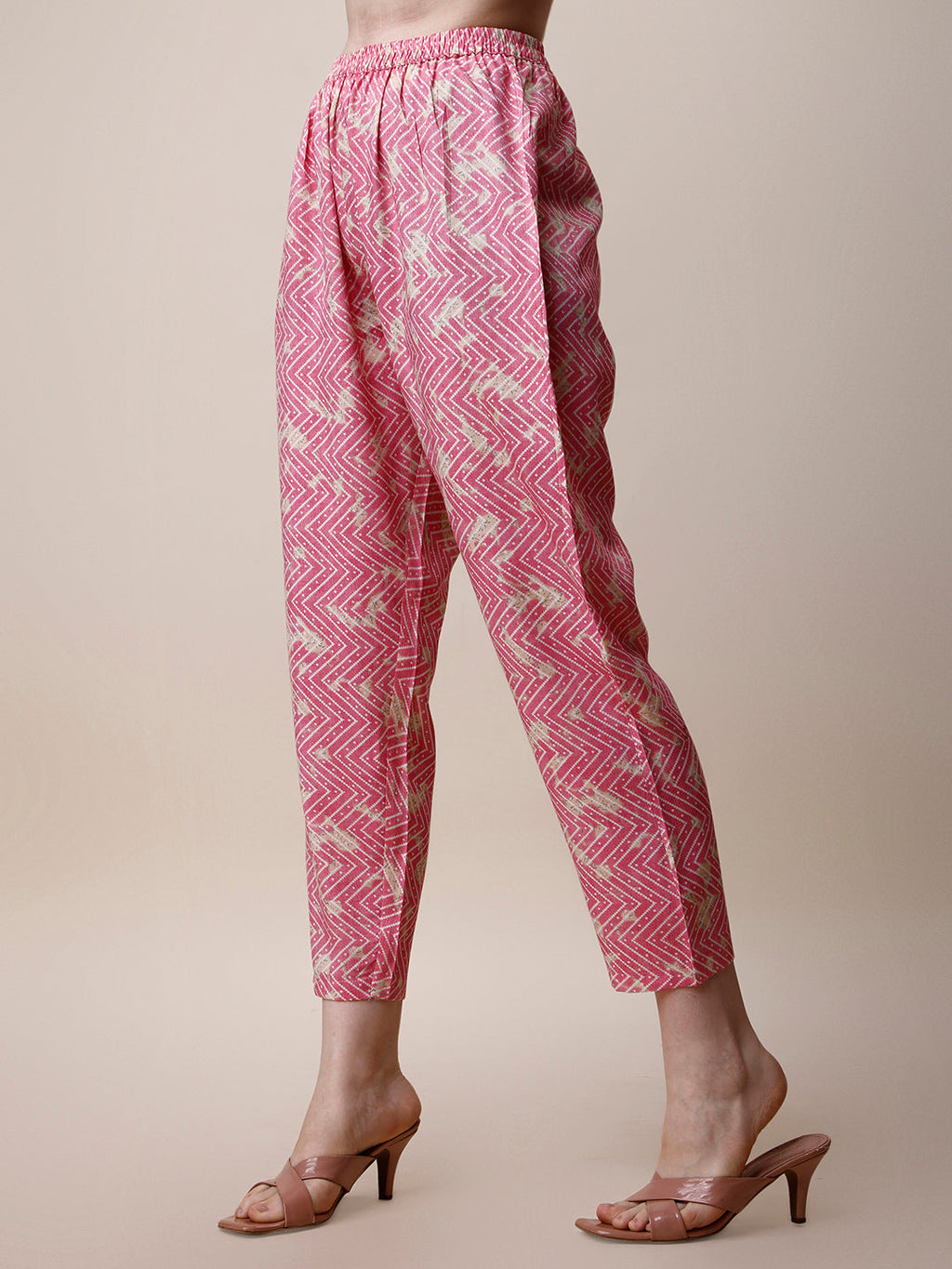 Printed Kurta With Pant And Dupatta Set, Multicolor - Hiral Fashion | Grocsy
