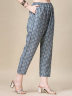 Printed Kurta With Pant & Dupatta Set, Multicolor - Hiral Fashion | Grocsy