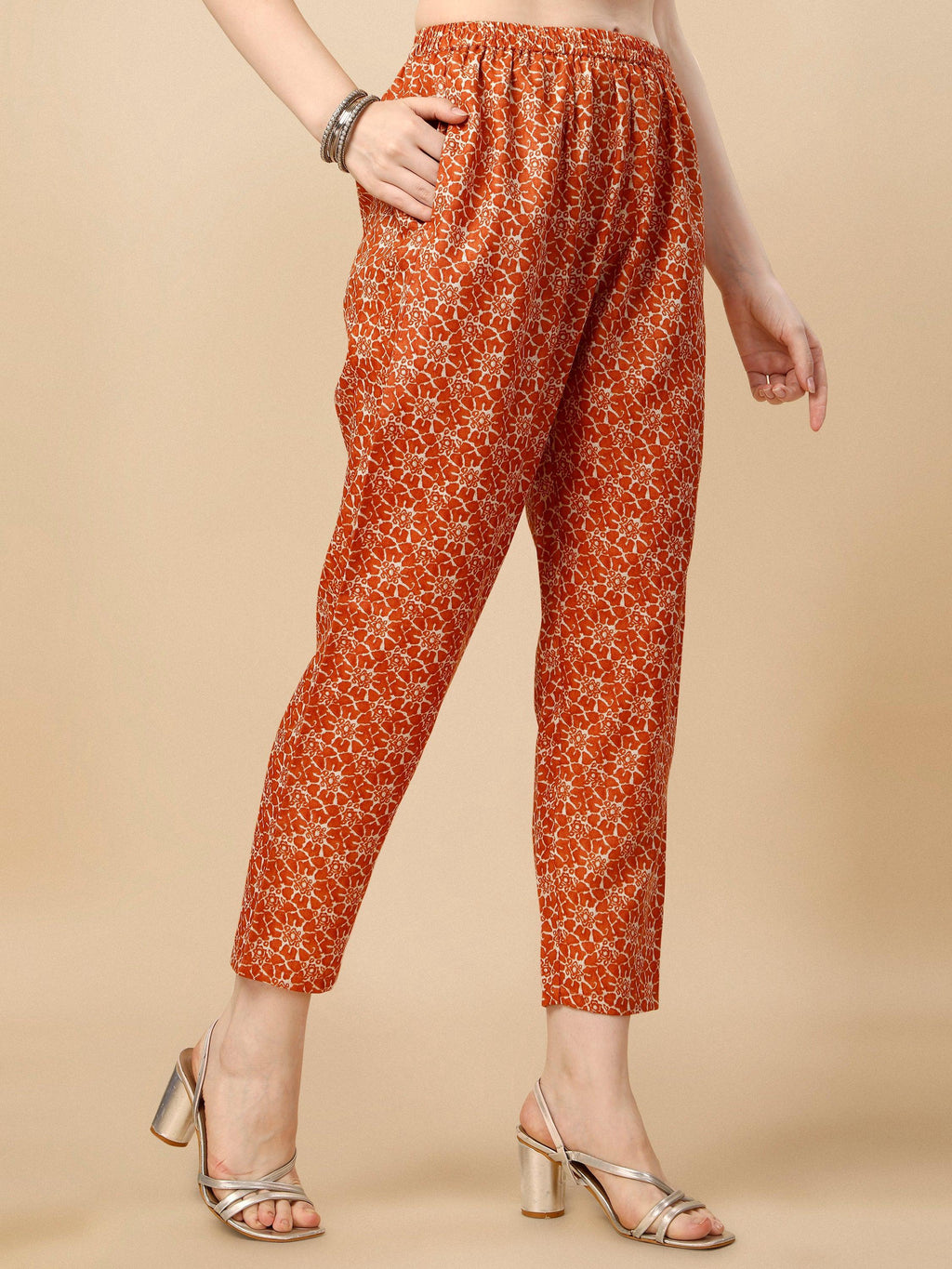 Printed Kurta With Pant And Dupatta Set, Multicolor - Hiral Fashion | Grocsy